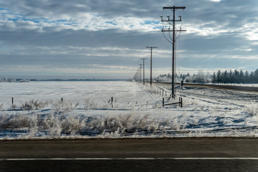 snowy Prairie road 